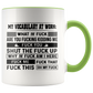 Mug Birthday Gift My Vocabulary at Work What The Fuck are You Fucking Kidding Me Accent Mug – Ceramic On Birthday Gift Heat Resistant Coffee Cups Capacity and Perfect Size 2 Side