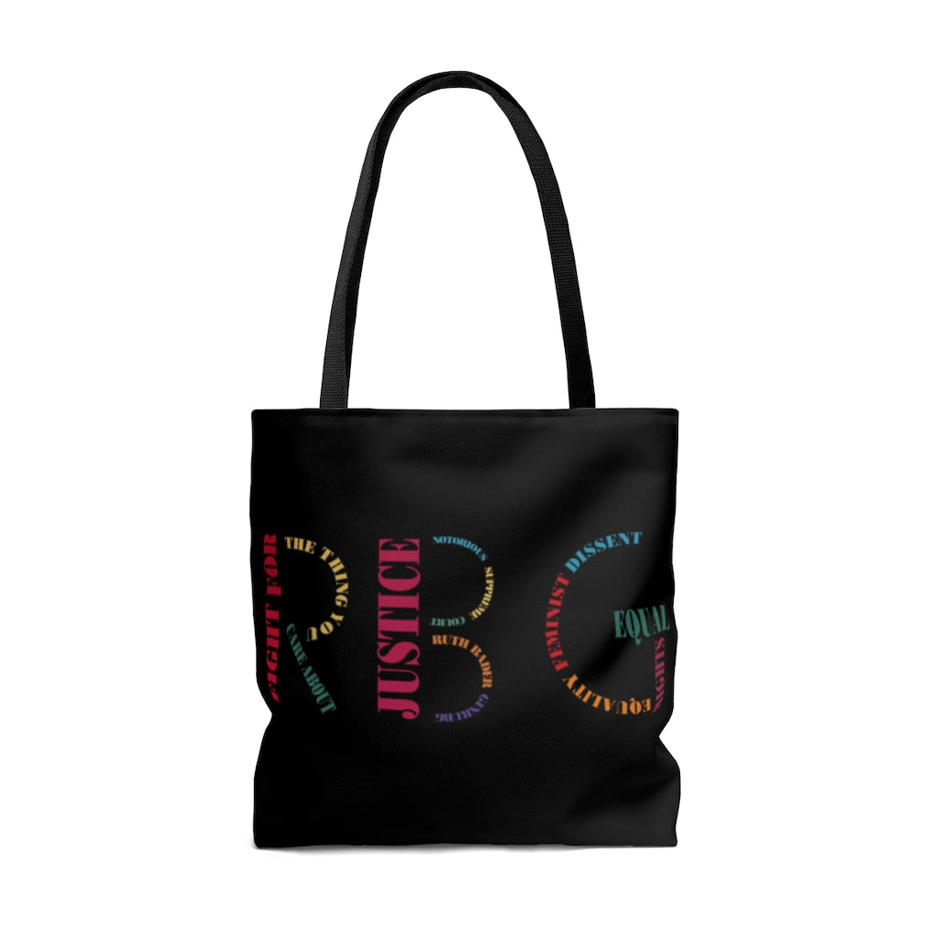 Inspiration Gift RBG Queen of Justice Ruth Bader Ginsburg All Over Print Tote Bag – Shoulder Bag 18x18 Gifts for Women, Wife, Girlfriend On Christmas, Birthday, Anniversary