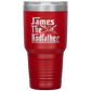 Sweet quote Personalized Fishing Tumbler For Dad The Rodfather Travel Mug Fathers Day Gift from Daughter or Son 30oz Stainless Steel Laser Etched Gifts Birthday, On Christmas Cool Color 1