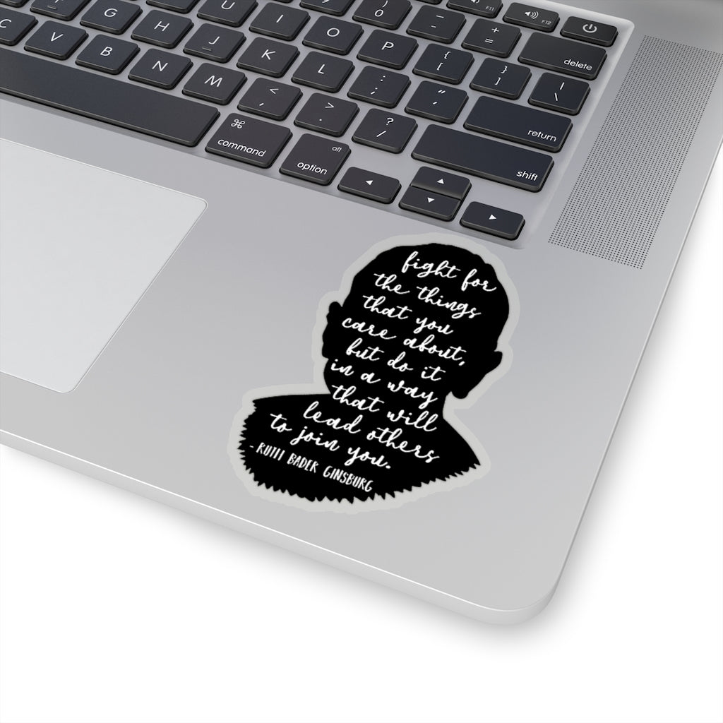 1 Pcs Sticker Decor Ruth Bader Ginsburg Quote Kiss-Cut Stickers, Notorious RBG Sticker Laptop Decal, Stickers for Hydroflask, Cell Phones, Ruth Bader Ginsburg size custom Sticker for Laptop Decal Wall ASIN: B08XTYCWLZ
