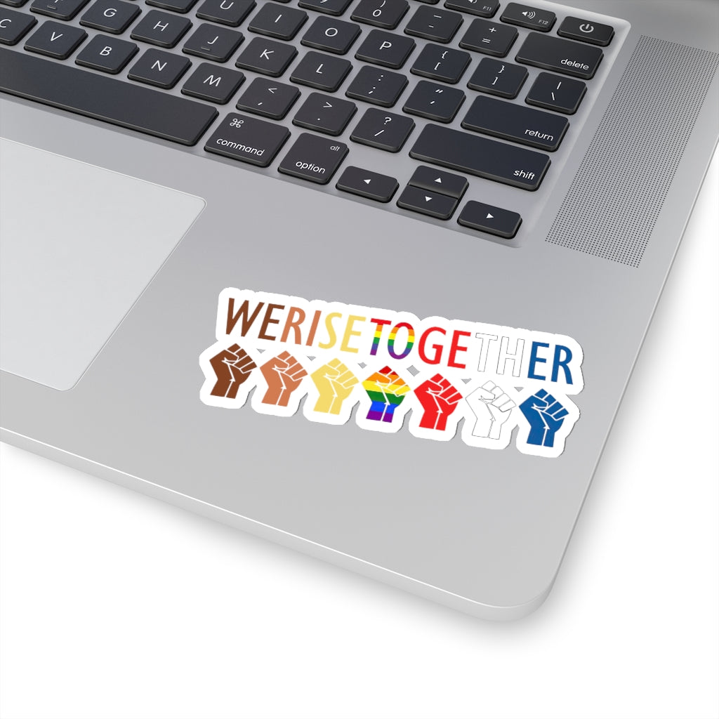 1 Pcs Sticker Decor We Rise together sticker, International Day of Families sticker, Equality sticker, Black lives matter sticker, LGBT sticker, Pride sticker size custom Sticker for Laptop Decal Wall