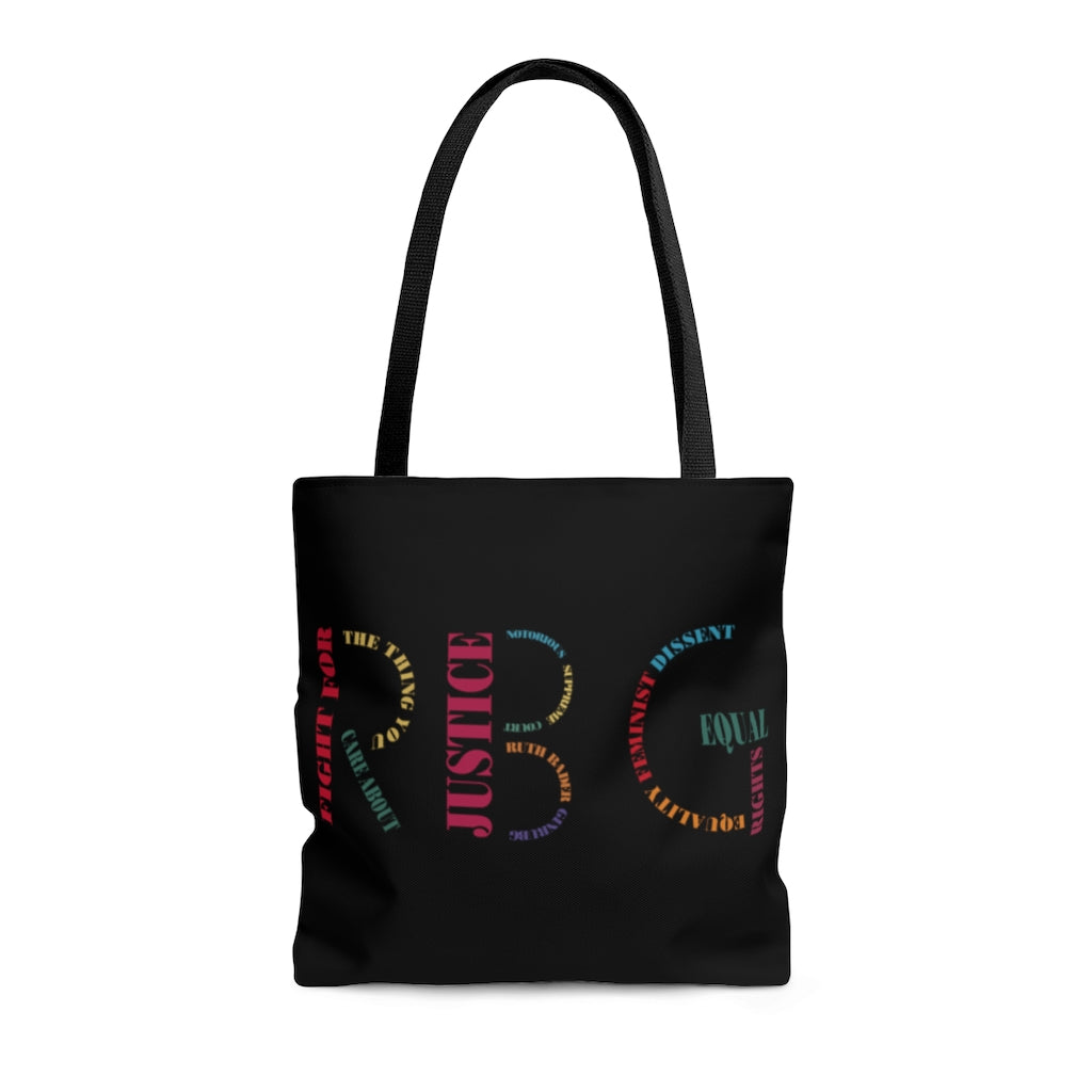 Greatest Quote RBG Queen of Justice Ruth Bader Ginsburg All Over Print Tote Bag – Shoulder Bag 16x16 Gifts for Women, Wife, Girlfriend On Christmas, Birthday, Anniversary