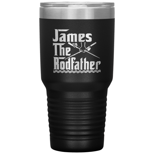 Sweet quote Personalized Fishing Tumbler For Dad The Rodfather Travel Mug Fathers Day Gift from Daughter or Son 30oz Stainless Steel Laser Etched Gifts Birthday, On Christmas Cool Color 1