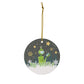 Decorations Ew People Grinch Covid Decorative Christmas Ornament – Holiday Flat Circle Porcelain Ceramic Ornament Decoration Gift