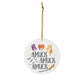 Cite Gifts Amuck Amuck Amuck Hocus Po-cus Witches Halloween Porcelain Ceramic Circle Ornament Gift Family & Friend Awesome On Birthday, Christmas, Wedding, Decor Home