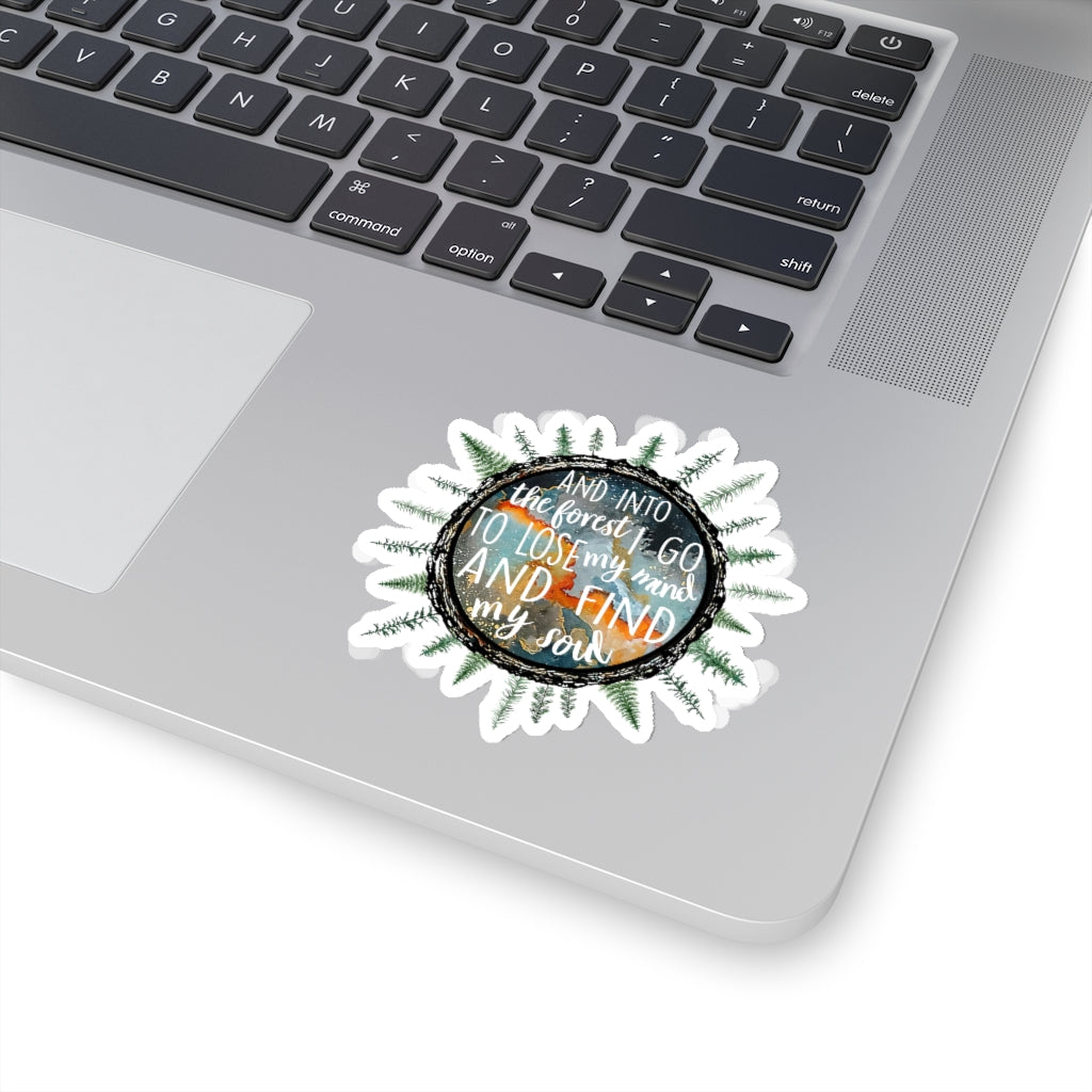 1 Pcs Sticker Decor And into the forest i go to lose my mind and find my soul Sticker, Animal forest sticker, Hippie Sticker, Earth sticker Sticker size custom Sticker for Laptop Decal Wall Laptop Bum ASIN: B0957DMBHN