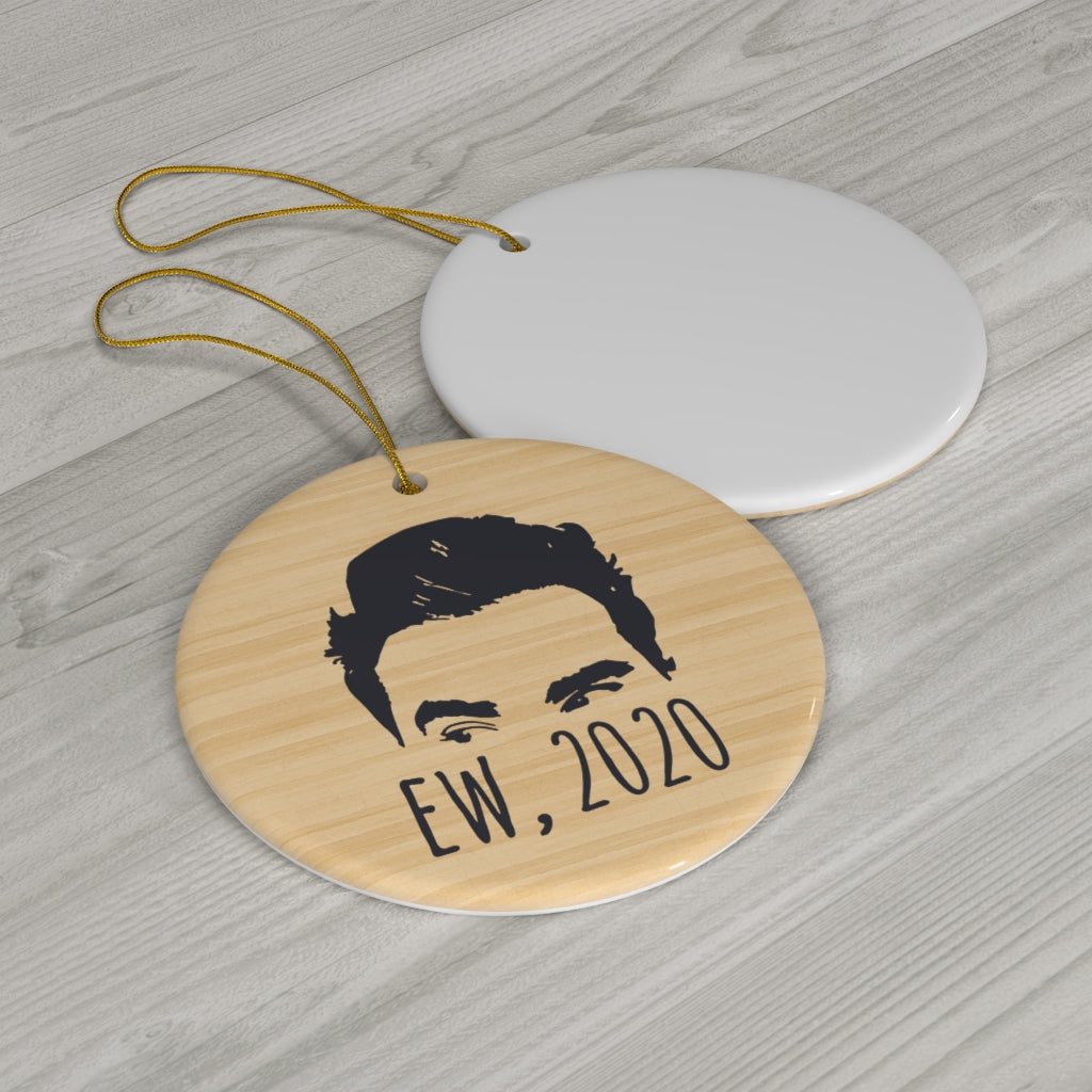 Gifts Decorate Tree Ew 2020 Ew David Rose Funny David Printed Holiday Flat Circle Ornament Schitt's Creek TV Show Movie Gifts Ceramic Ornaments Print