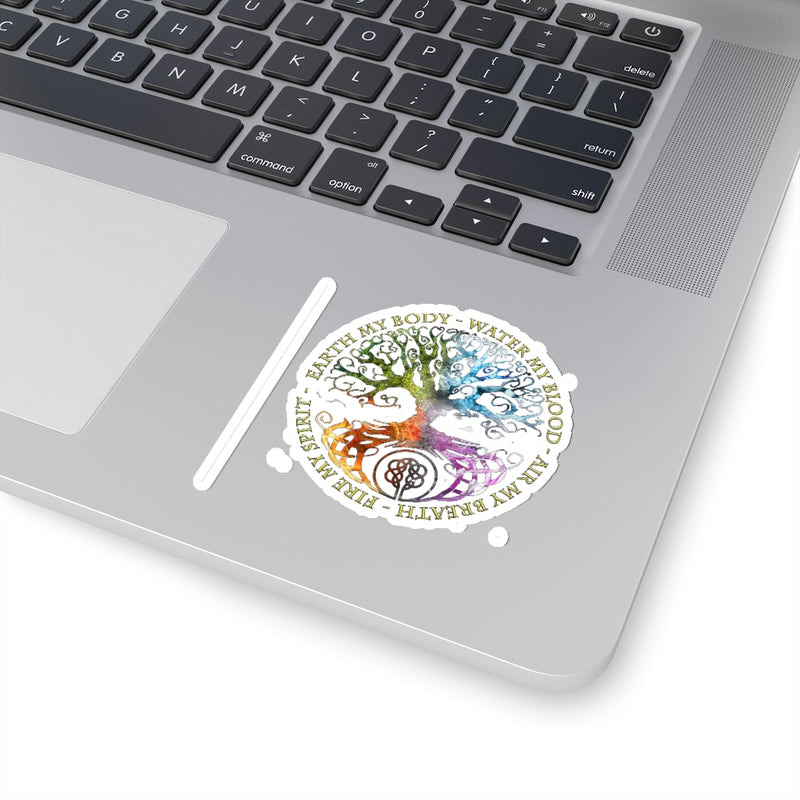 1 Pcs Sticker Decor Earth My Body, Water My Blood, air My Breath, fire My Spirit Sticker,Tree of Life Sticker, The Tree of Life Viking Size Custom Sticker for Laptop Decal Wall Laptop Full Size ASIN: B0957H851Y