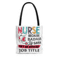 Motivational Quotes Nurse Because Badass Life Saver Isn't an Official Job Title All Over Print Tote Bag Shoulder Bag 13x13 Gifts for Women, Wife, Girlfriend On Christmas, Birthday, Anniversary