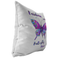 Meaningful Gifts Throw Pillow Rainbow Wishes, Butterfly Kisses Gift Family Unisex Awesome On Birthday, Decor Home Durable 16"x16" - Zip Cover with Insert ASIN: B08FXBJVZ3