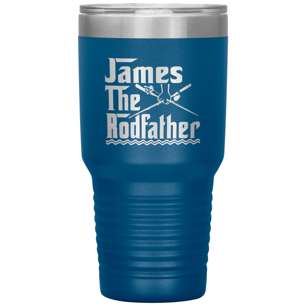 Sweet quote Personalized Fishing Tumbler For Dad The Rodfather Travel Mug Fathers Day Gift from Daughter or Son 30oz Stainless Steel Laser Etched Gifts Birthday, On Christmas Cool Color 1