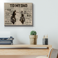 to My Dad Gift from Son Large Motorcycle Father's Day Retro Poster (Canvas Framed, 20x16)
