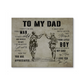 to My Dad Gift from Son Army Military Soldier - Father's Day Poster (Art Wall Canvas Framed Poster, 20 x 16)