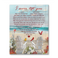 Cardinal Beach I Never Left You - Home Wall Decor Poster (Canvas Framed, 11x14)