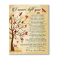 Bird Cardinal I Watch You Everyday I Never Left You Gift Poster (Canvas Framed, 16x20)