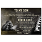 American Football Poster To My Son I Want You To Believe That You Will Never Lose You Either Win Or Learn The Rest Of Mine Love Mom for Family Poster Happy Birthday Gift on Christmas size 11x17, 16x24 ASIN: B08GJWYZDV SKU: Postercustomizedfamily_22