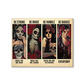 Skull Day of Death Women - Be Strong Be Brave Be Humble Badass Poster (Canvas Framed, 14x11)