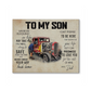 Hot Rod to My Son I Love You Always from Dad Gift Poster (Canvas Framed, 10x8)