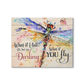 Dragonfly What If I Fall Oh But My Darling What If You Fly - Art Wall Canvas Framed Poster (20x16)
