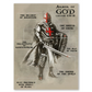 Knight Templar Poster - Armor of God Family Friend Gift Unisex, Awesome Birthday Perfect Happy Birthday Gift Decor Bedroom, Living Room Print