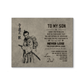 Samurai Dad to My Son You Will Never Lose - Art Wall Canvas Framed Poster (20x16)