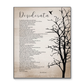 Desiderata Poem Minimalist Modern Wall Art Canvas Framed (16x20)