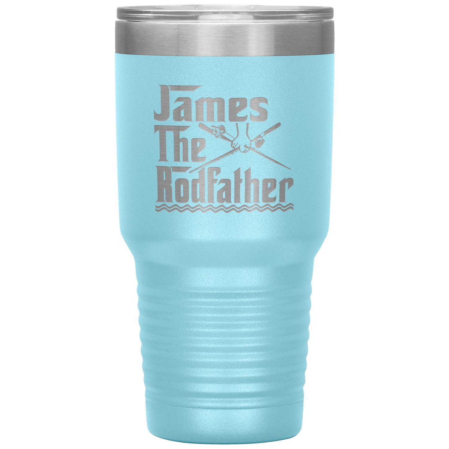 Sweet quote Personalized Fishing Tumbler For Dad The Rodfather Travel Mug Fathers Day Gift from Daughter or Son 30oz Stainless Steel Laser Etched Gifts Birthday, On Christmas Cool Color 1