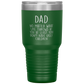 Dad 30oz Tumbler, Dad No Matter What Life Throws At You At Least You Don't Have Ugly Children, Black Insulated Cup Gifts For Father From