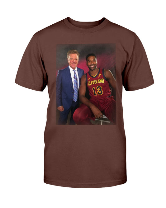 Fred McLeod-Tristan Thompson 13 Cleveland T-Shirt Black-Navy for Men-Women