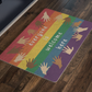 Doormat modern Everyone Is Welcome Here Doormat, LGBT Doormat, Diversity Hands, Inclusion & Kindness Welcome Doormat, Kindness Doormat, Front Door Mat Gift size 26x18 Gifts for Mom, Girlfriend, Dad, W ASIN: B095LTNLR6