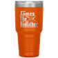 Sweet quote Personalized Fishing Tumbler For Dad The Rodfather Travel Mug Fathers Day Gift from Daughter or Son 30oz Stainless Steel Laser Etched Gifts Birthday, On Christmas Cool Color 1